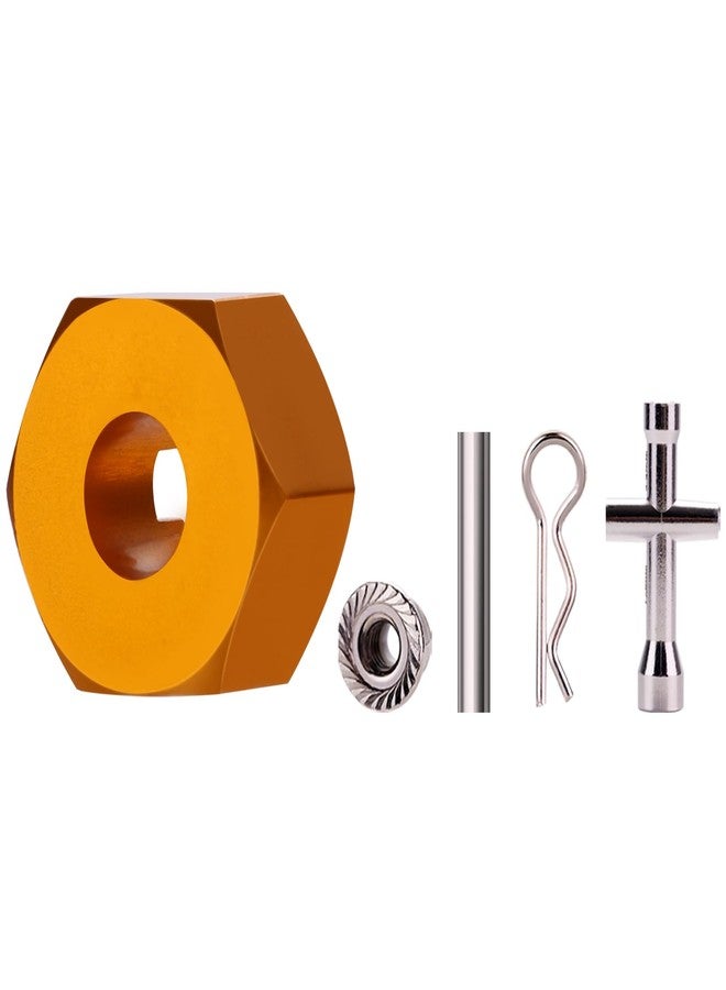 Mesimsple Alloy Wheel Hex Hub Lock Nut & Body Clips for 1/16 H16207 16208 16209 16210 H16H H16E H16P H16BM H16BM H16GT H16DR Series Upgrades Part Yellow - Image 4